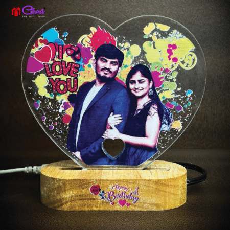 Colour printed Led light lamp (Heart 5x5 inch)