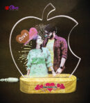 Colour printed Led light lamp (Apple 5x5 inch)