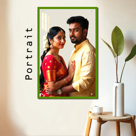 Acrylic UV photo prints-Transparent with border - Green